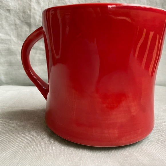 Anthropologie red hand painted Colorway "J" monogram initial mug - Picture 6 of 10